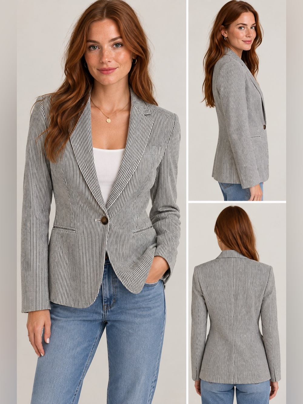 J. Crew • Campbell Blazer Striped Black & White Women's Blazer